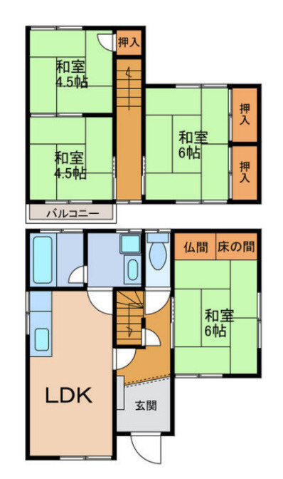 西今宿貸家の間取り
