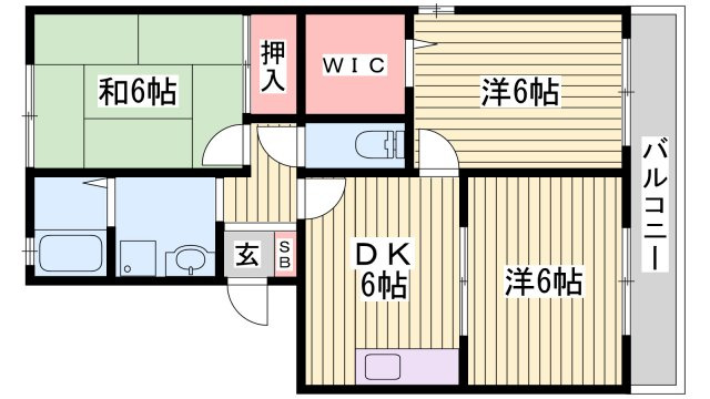 ドミール北開地の間取り