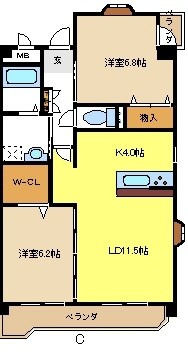 Ｌａ・Ｆｏｒｔｕｎａの間取り