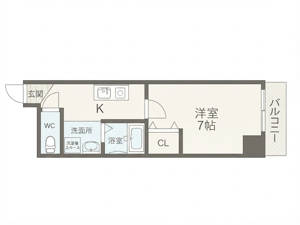 クリスタルハイツ玉出の間取り