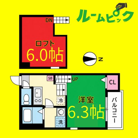 ハーモニーテラス西日置　名古屋市賃貸　仲介手数料無料の間取り