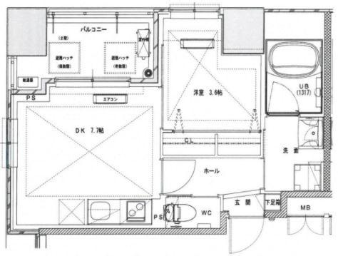 ノルデンタワー南森町プレミアムの間取り