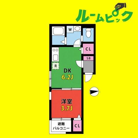 ステラフィッサ御器所　名古屋市賃貸　仲介手数料無料の間取り