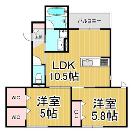 ＨＥＢＥＬ　ＭＡＩＳＯＮ南武庫之荘の間取り