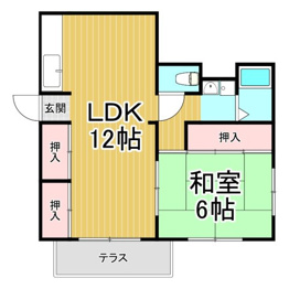 ハイツ友行の間取り
