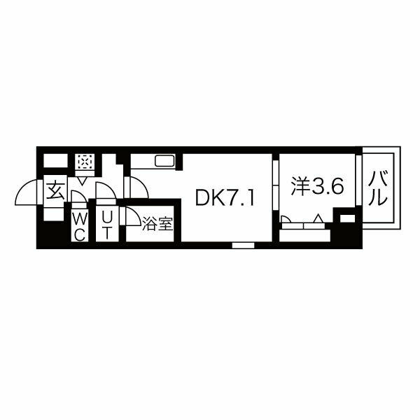 ライフフィールドなにわ本町RUELLEの間取り