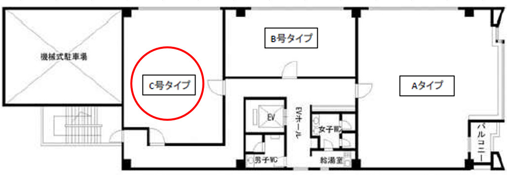 プロト大阪ビル7階の間取り