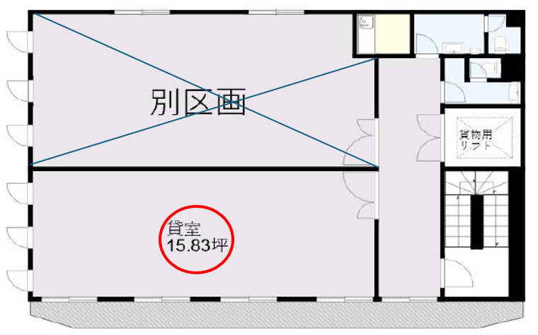 清水谷ビッグビル2階の間取り