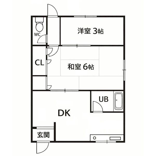 亀井町テラスハウスの間取り