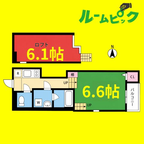 ハーモニーテラス大宝　名古屋市賃貸　仲介手数料無料の間取り