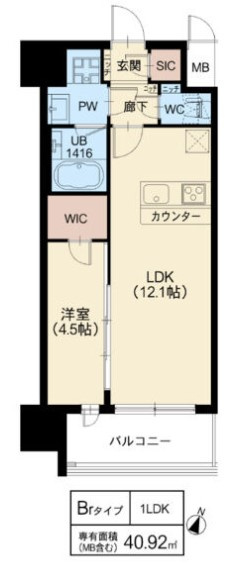 スプランディッド新大阪VIIの間取り