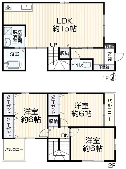 【間取り】 | 静岡市清水区高橋6丁目 中古戸建て | 効率的かつ暮らしのことをしっかり考えた間取りです
