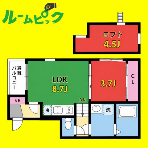 グランツ松葉町　名古屋市賃貸　仲介手数料無料の間取り