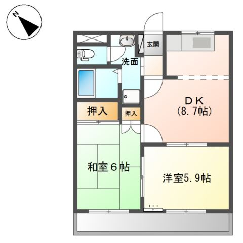 エトワールＯＫＡＺＡＫＩの間取り