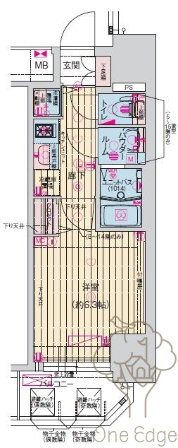 プレサンス扇町駅前の間取り