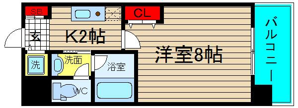 リアンジェ難波の間取り