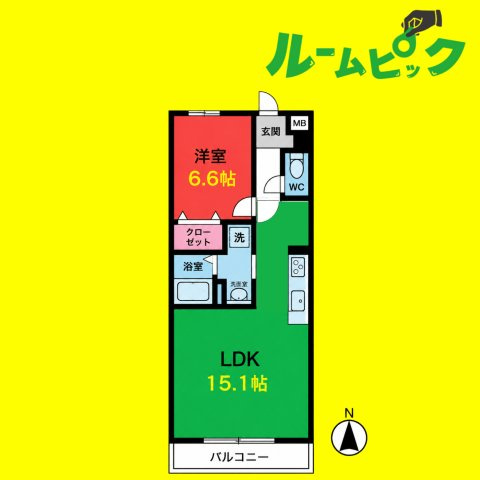 グレースコート　名古屋市賃貸　仲介手数料無料の間取り