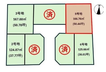 小坂４丁目 住宅用地　5号地の区画図