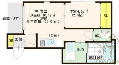 ガナーズ館　長柄の間取り