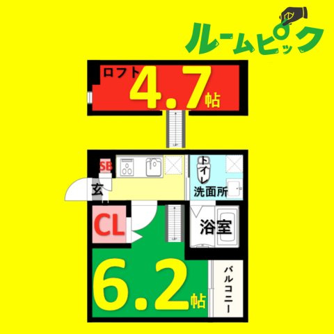 ブロードⅤ(ファイブ)　名古屋市賃貸　仲介手数料無料の間取り