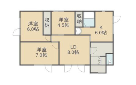 登別市片倉町5丁目23-3戸建の間取り