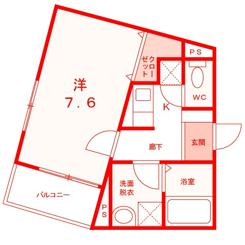 横浜市戸塚区柏尾町の賃貸マンションの間取り