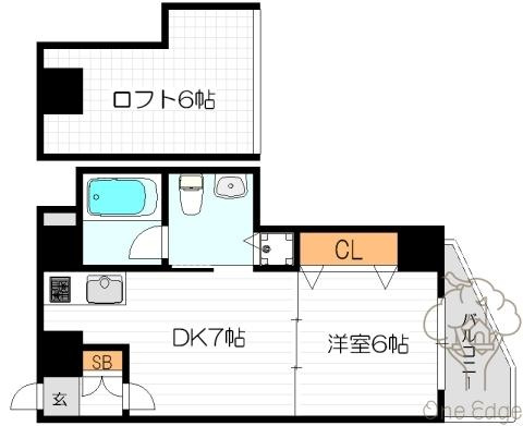 ティーズスクエア天神橋の間取り