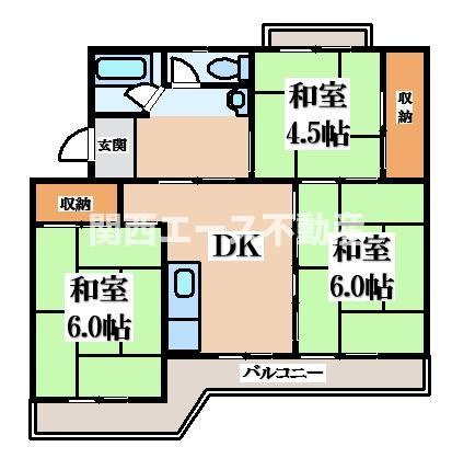 【間取り】 | ビレッジハウス境港第三