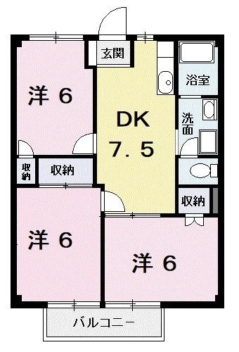 サンライズ芳川　　刈谷市近郊の賃貸はクラスホームの間取り