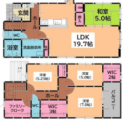 古賀市花鶴丘２丁目２期　１号棟の間取り