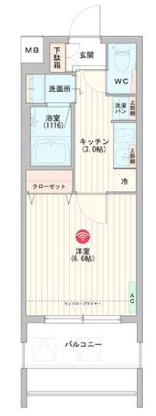 ミッドコート東三国の間取り