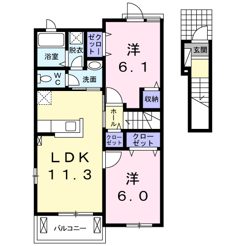 サピーⅠ　　　刈谷市近郊の賃貸はクラスホーム刈谷店の間取り