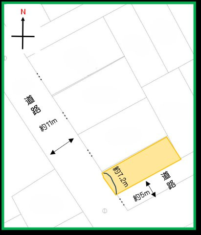 あけぼのアパートの土地図