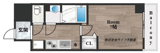 大阪市東成区大今里南５丁目の賃貸マンションの間取り