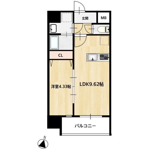 MAISON PREMIER UMEDA NORTH　豊崎東小学区の間取り