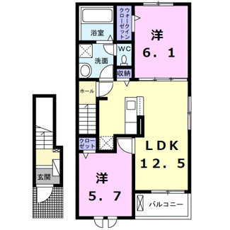 【間取り】 | ペイサージュＮＫⅡ