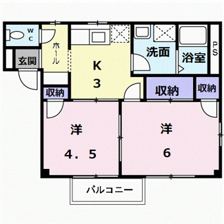 【間取り】 | コーポ旭台Ⅱ