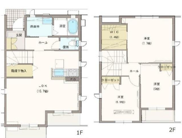 熊本市東区三郎２丁目の一戸建ての間取り