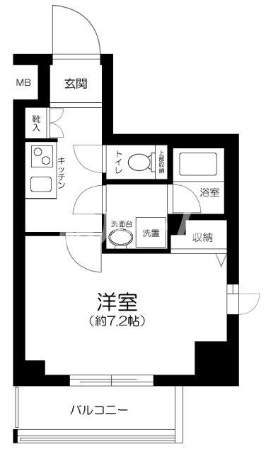 練馬区練馬４丁目の賃貸マンションの間取り
