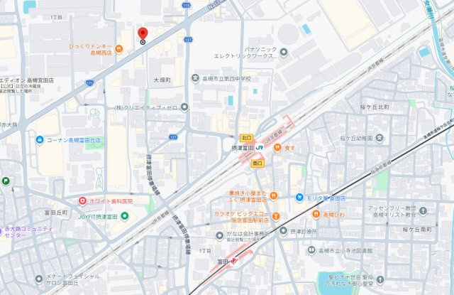 レナジア高槻の地図