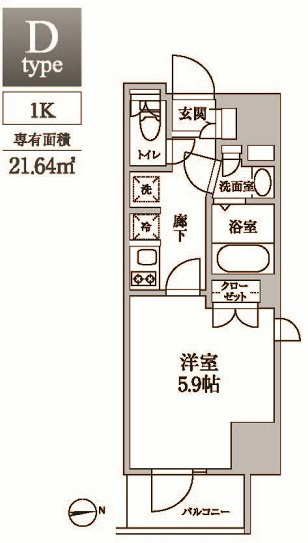 【間取り】 | レジディア中延Ⅱ