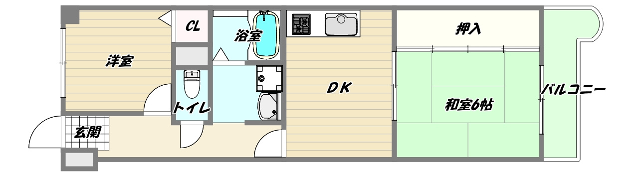 大阪市淀川区西宮原１丁目の賃貸マンションの間取り