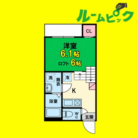 ハーモニーテラス山脇町　名古屋市賃貸　仲介手数料無料の間取り