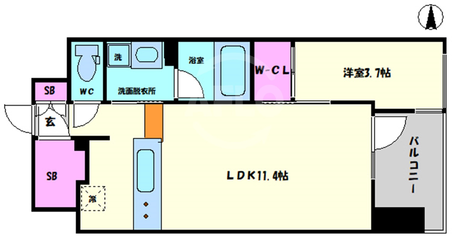 THE HIGH HORIEの間取り|THE HIGH HORIE(ザ ハイ ホリエ)　間取り
