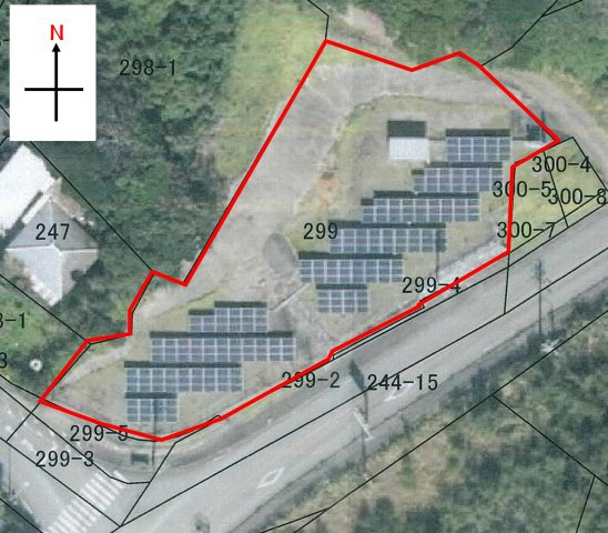 今帰仁村湧川の土地図