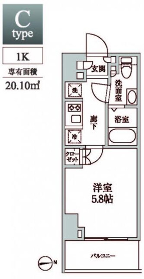 【間取り】 | レジディア中延Ⅱ