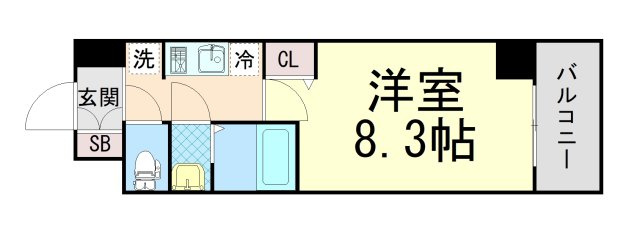 ASCLAIRE KOBE HIGASHINADAの間取り