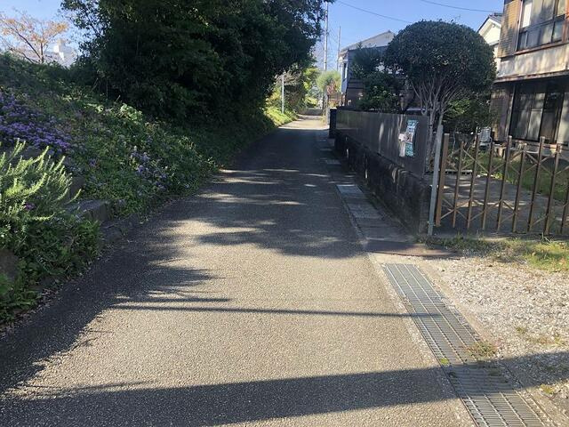 高知市鏡川町 中古住宅の前面道路含む現地写真