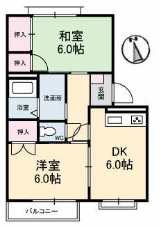 フローラル新庄　Ｂ棟の間取り