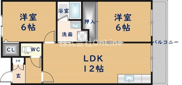 【間取り】 | 久宝寺西田マンション